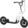 Produktbild: AIYAPLAY Roller Kinder Tretroller Kickscooter mit verstellbarem Lenker, großen Rädern und Handbremse 12 Zoll Scooter für 5-12 Jahren Jungen und ... - Weiß