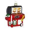 Produktbild: Inge-glas Christbaumschmuck Glas 9cm BBQ Gasgrill mit Glitzer Weihnachtskugeln Grillen Grillparty rot bunt
