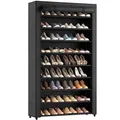 Produktbild: Brixy Schuhregal XXL - 9-Lager Schuhschrank - Bis zu 54 Paar Schuhe - 160x100x28cm - Schwarz, blacks, 100 x 28 x 160 cm