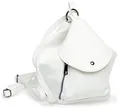 Produktbild: Caspar Leder Cityrucksack 2 in 1 Schultertasche Damen Rucksack mit Reißverschluss - PREMIUM LINE - Modell No.788 - Made in Italy, Farbe:weiß, Größe:Einheitlich