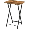 Produktbild: Beistelltisch Klappbar, Kleiner Sofatisch, Tablett Tisch, Kaffeetisch Tv Tray Im Industriestil, Serviertisch Snack Tisch Für Kleinen Raum, Einfach Montierbar, Stabiles, Hoobro Ebf17bz01