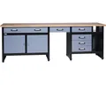 Produktbild: Werkbank Küpper Hammerschlag-Silber 2400 mm 6 Schubladen, 2 Türen