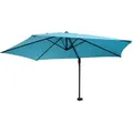 Produktbild: Mendler Wandschirm Casoria, Ampelschirm Balkonschirm Sonnenschirm, 3m neigbar, Polyester Alu/Stahl 9kg ~ türkis