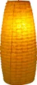 Produktbild: Kleiner Ovaler Lokta Papierlampenschirm, Hängelampe Coronada - Gelb, Lokta-Papier, 42*22*22 cm, Asiatische Lampenschirme aus Papier & Stoff