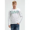 Produktbild: CAMP DAVID Langarmshirt aus Baumwolle weiß M (50)