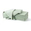 Produktbild: JF.kitchen® | 12 Stoffservietten mit Faltanleitung aus extra hochwertiger Baumwolle 40x40cm (Grün)
