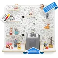 Produktbild: stadtecken Holzregal für Musikbox I Geeignet für die Toniebox und ca. 50 Tonies I Perfekte Tonie Aufbewahrung im Kinderzimmer I Zum Aufstellen oder Aufhängen (Space, Groß)