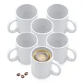 Produktbild: Blanko Tasse 310 ml mit Henkel - 6er / 12er Set - Tee Kakao Kaffe Becher weiß