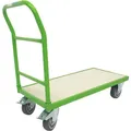 Produktbild: Plattformwagen 500 kg Traglast ca. 96 x 49 cm Ladefläche mit 2 Lenkrollen inkl. Bremse