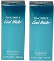 Produktbild: Davidoff Cool Water Eau de Toilette 40 ml x 2 Parfum für Herren  Neu OVP