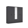 Produktbild: Rauch Möbel BARI, Kleiderschrank, Farbe Grau metallic, Breite 226 cm