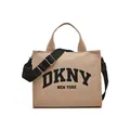 Produktbild: DKNY Damen Hadlee Mittelgroße Canvas Tragetasche, Helles Khaki/Schwarz