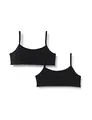 Produktbild: Schiesser Mädchen 2 Pack Unterwäsche Mit Spaghettiträger - 95/5 Organic Cotton Bio Baumwolle Größe 140 Bis 176 Bustier, Schwarz_173525, 164 EU