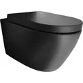 Produktbild: Wand-Hänge-WC Bernstein B-8030R Schwarz Matt inkl. Softclose-Deckel