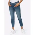 Produktbild: 7/8-Jeans CASUAL LOOKS, Damen, Gr. 40, Normalgrößen, blau (blau, stone, washed), 99% Baumwolle, 1% Elasthan, unifarben, 7/8-Länge, Jeans