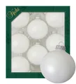 Produktbild: Christbaumkugeln Weihnachtskugeln Glas Ø 7 cm 8 Stück satinweiß
