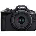 Produktbild: Canon Eos R50, Black + Rf-s 18-45mm F4.5-6.3 Is Stm Kit Milc 24,2 Mp Cmos 6000 X 4000 Pixel
