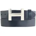 Produktbild: BELTINGER Ledergürtel Designer Gürtel HENRY aus Vollrindleder 4 cm - Eleganter Ledergürtel f (1-St) blau|silberfarben 115 cm (Gesamtlänge 130 cm)