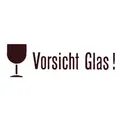 Produktbild: HERMA Warnhinweis-Etiketten Vorsicht Glas 6750 Selbstklebend Rot 118 x 39 mm 250 Blatt à 4 Etiketten