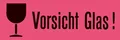 Produktbild: HERMA 6750 Versandzettel Vorsicht Glas 39x118 mm leuchtrot 1000 St.