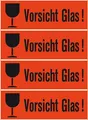 Produktbild: HERMA 6750 Vorsicht Glas Aufkleber, 1000 Stück, 39 x 118 mm, selbstklebend, klei