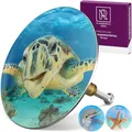 Produktbild: M. ROSENFELD HOME Badewannenstöpsel mit Motiv Schildkröte - Turtle - Stöpsel Badewanne 72mm Universal Badewannenstöpsel aus Messing mit Doppel Dichtung