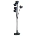 Produktbild: invicta INTERIOR Moderne Design Stehlampe MAGMA 170cm schwarz gold Lampe Blattgold Optik Stehleuchte Wohnzimmerlampe