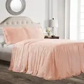 Produktbild: Rüschenrock, Tagesdecke, Rouge, 3teiliges Set, QueensizeBett