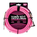 Produktbild: Ernie Ball Instrumentenkabel geflochten, gerade/gewinkelt, 5,49 m, Neon-Pink
