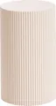 Produktbild: BELIANI Beistelltisch cremeweiß MDF geriffeltes Design Fuß ø 30 cm Modernes Design Wohnzimmer