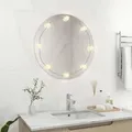 Produktbild: vidaXL Wandspiegel mit LED-Beleuchtung Rund Glas