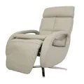 Produktbild: Relaxsessel MCW-L11, Design Fernsehsessel TV-Sessel Liegesessel, Liegefunktion drehbar, Voll-Leder ~ grau