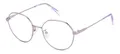 Produktbild: POLAROID Oval Metall Brillen in Lilac für Damen, Brille mit Sehstärke, optional mit Sonnenbrillen tönung oder Blaulichtfilter (Modell PLD D490/G)