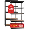 Produktbild: Stagecaptain Heavyrack Lagerregal Holzböden Schwarz, max. 875 kg 2x Set