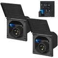 Produktbild: 2x CEE Aussensteckdose Wohnwagen Wohnmobil 220-240V Einspeisung 16A schwarz