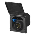 Produktbild: CEE-Einspeisestecker Einbau eckig schwarz