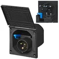 Produktbild: PROPLUS CEE Aussensteckdose Wohnwagen Wohnmobil 220-240V Einspeisung 16A schwarz