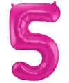 Produktbild: Folat 631952 - Folienballon Zahl 5 - magenta - ca. 86 cm