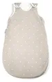 Produktbild: Ehrenkind® Babyschlafsack | Schlafsack Rund 2.5 TOG | Bio-Baumwolle | Ganzjahres Schlafsack Baby Gr. 74/80 Farbe Taupe mit weißen Sternen | Oeko-Tex | Schlafsack winter und Sommer Schlafsack Kinder
