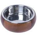 Produktbild: Dehner Futternapf Hundenapf/Katzennapf, Edelstahl/Holz, braun braun 1,45 ml | Ø 23 cm