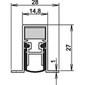 Produktbild: Athmer Türdichtung Schall-Ex DUO L-15/28 OS 1-404 2-seitig Länge 1083 mm Aluminium silberfarben eloxier... (1-404-1085)