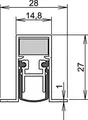 Produktbild: Athmer Türdichtung Schall-Ex DUO® L-15/28 OS 1083 mm kürzbar