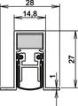 Produktbild: ATHMER 1-404-1085 Türdichtung Schall-Ex® DUO L-15/28 OS 1-404 2-seitig Länge 108