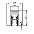 Produktbild: Athmer Türdichtung Schall-Ex® DUO L-15/28 OS 1-404 2-s.L.1083mm