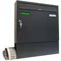 Produktbild: AL Briefkastensysteme 1 x Basic Wand Briefkasten DB Farbe 703 Eisenglimmer Grau für Post A4, wetterfest, Artikelnummer: 431P1EA1ZFPDB703