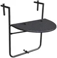 Produktbild: Balkonhängetisch  Balkontisch zum Hängen   Klapptisch Schwarz  CPT8143sz