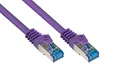 Produktbild: Good Connections Cat.6A Ethernet LAN Patchkabel mit Rastnasenschutz RNS, S/FTP, PiMF, halogenfrei, 500MHz, OFC, 10-Gigabit-fähig (10/100/1000/10000-Base-T Ethernet Netzwerke) - z.B. für Patchpanel, Switch, Router, Modem - violett, 5m