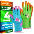 Produktbild: GRÜNTEK Kinder-Gartenhandschuhe mit Latex-Beschichtung – Schadstofffreie, Rutschfeste Arbeitshandschuhe für Kids, Atmungsaktiv und Bequem in Orange, Grün, Hellblau und Rosa, Gr. XS