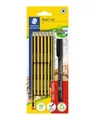 Produktbild: STAEDTLER Noris Set Multi Schwarz Gelb Hexagonal Kunst Grafische Zeichnung Hobby Büro Schule Technical drawing Sichtverpackung 12 Stücke Bleistift-Set Noris+ GRATIS Permanent-Marker 318F auf Blisterkarte (120 BK12P3)