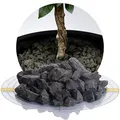 Produktbild: Schicker Mineral Basalt Ziersplitt anthrazit 16-22 mm 25 kg, Basaltsplitt aus Deutschland in verschiedenen Größen von 2-56 mm, Basaltbruch farbechter Naturstein ideal zur Garten-, Hof- & Weggestaltung